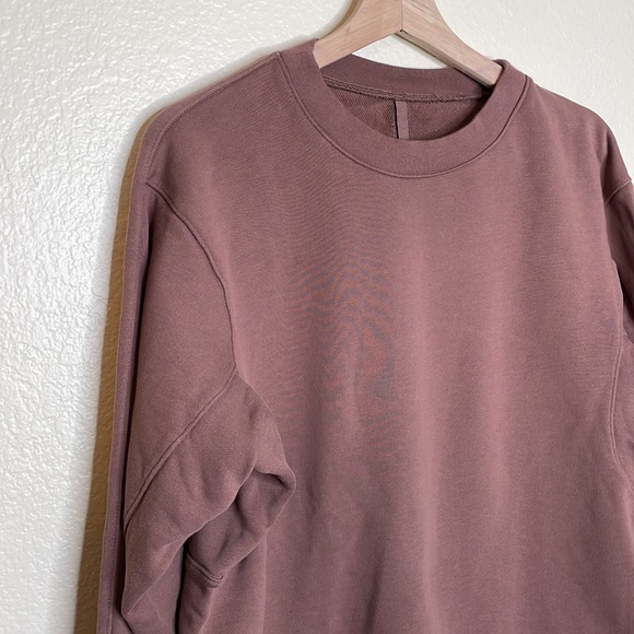 Lululemon French Terry Oversized Long Sleeve CrewSmoky Topaz Mens Size M - Picture 6 of 12